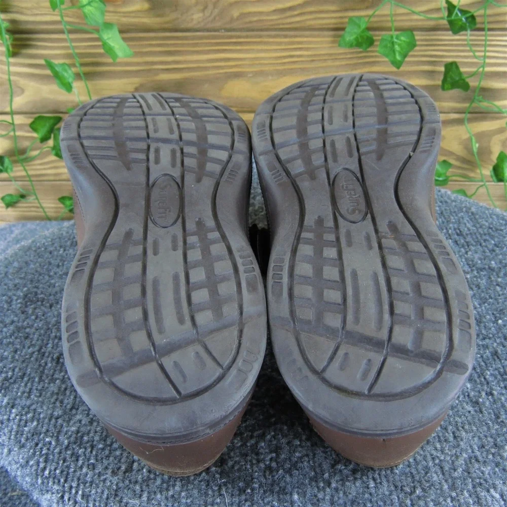 Sure‎ Fit Copenhagen Men's Strap Overlay Dress Shoes Brown Orthopedic 9.5 Wide